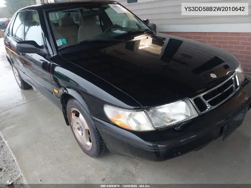 YS3DD58B2W2010642 1998 Saab 900 S