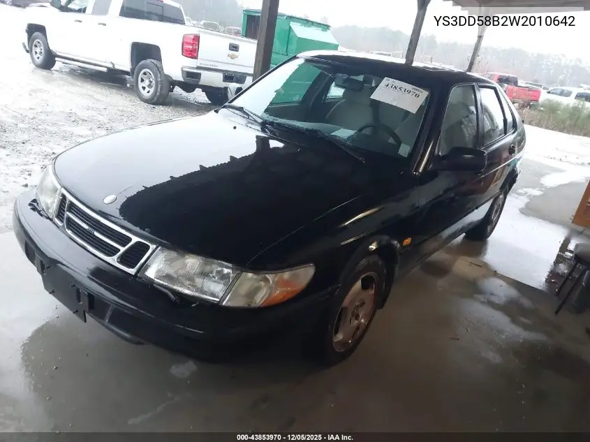 YS3DD58B2W2010642 1998 Saab 900 S