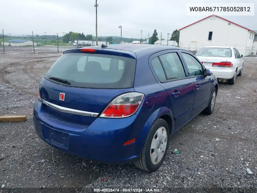 2008 Saturn Astra Xe VIN: W08AR671785052812 Lot: 40028474