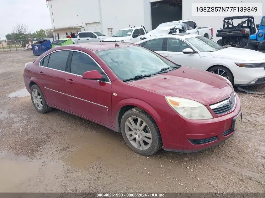 2007 Saturn Aura Xe VIN: 1G8ZS57N77F139849 Lot: 40261990