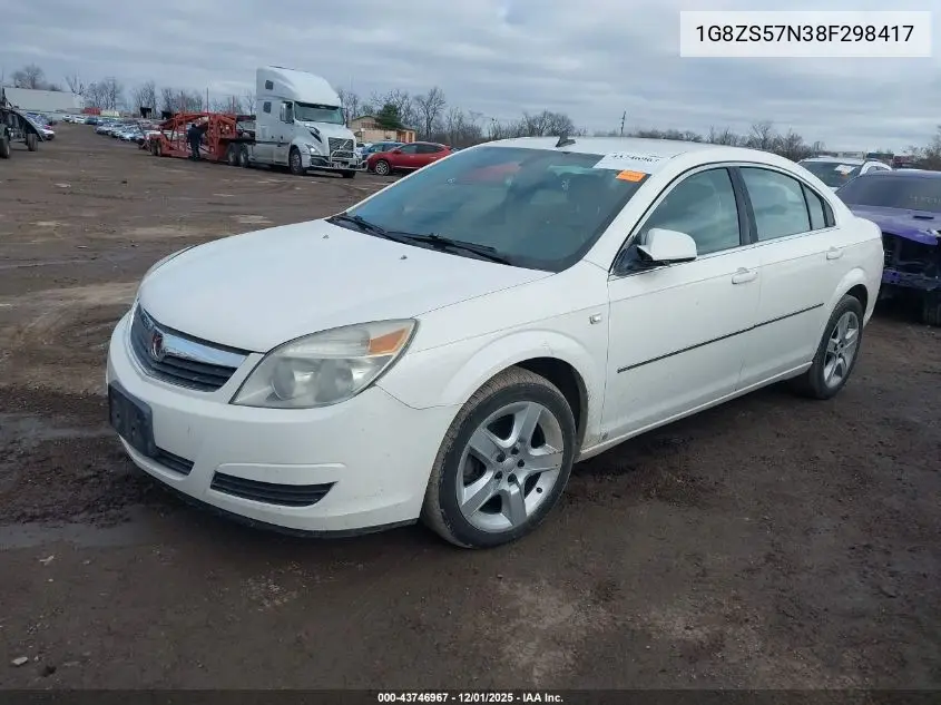 1G8ZS57N38F298417 2008 Saturn Aura Xe