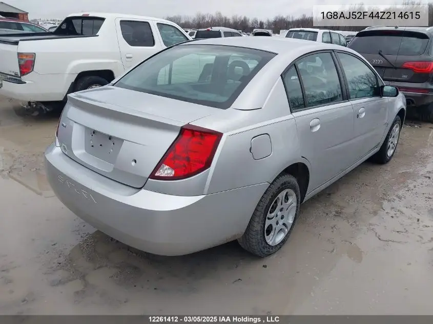 1G8AJ52F44Z214615 2004 Saturn Ion Level 2