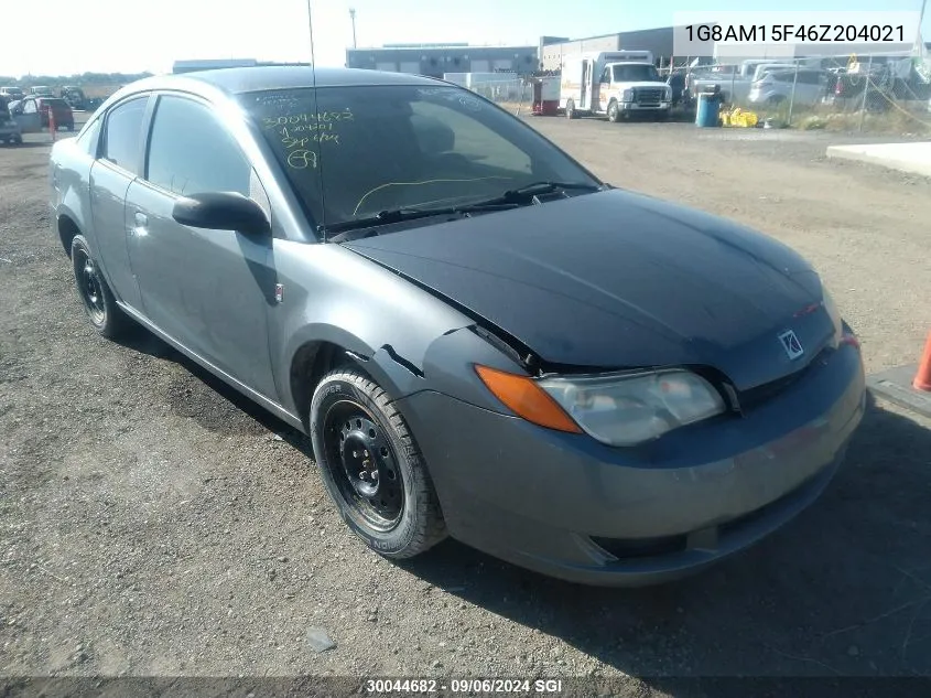 2006 Saturn Ion Level 2 VIN: 1G8AM15F46Z204021 Lot: 30044682