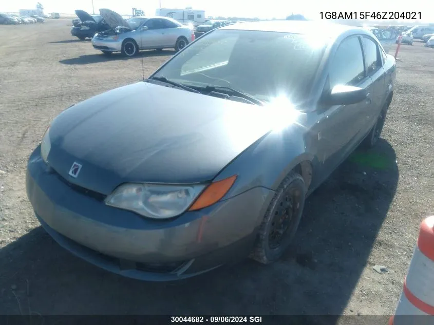 2006 Saturn Ion Level 2 VIN: 1G8AM15F46Z204021 Lot: 30044682