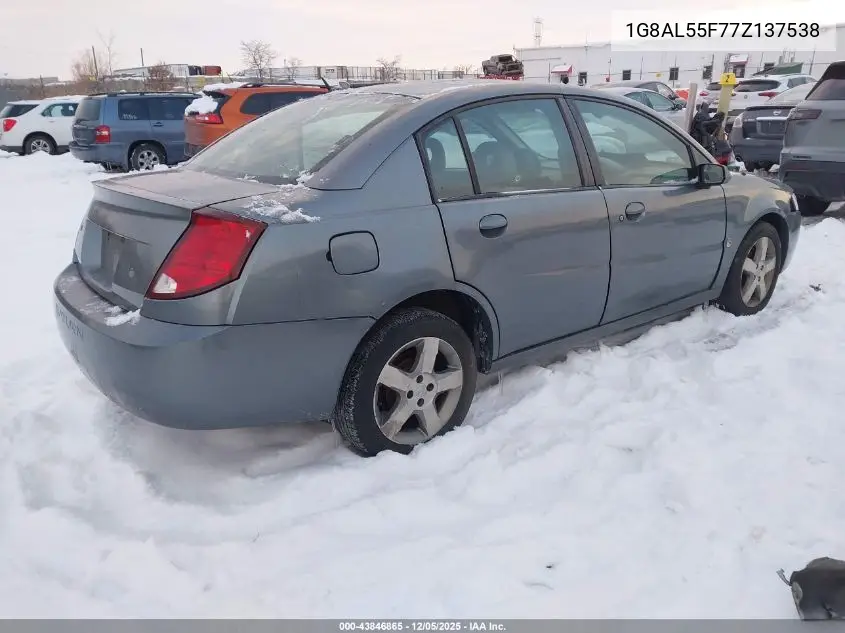 1G8AL55F77Z137538 2007 Saturn Ion 3