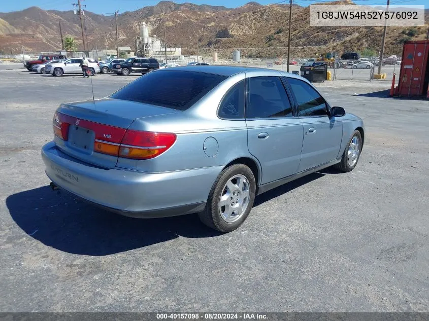 2002 Saturn L-Series L300 VIN: 1G8JW54R52Y576092 Lot: 40157098