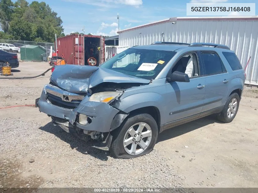 2008 Saturn Outlook Xe VIN: 5GZER13758J168408 Lot: 40218839