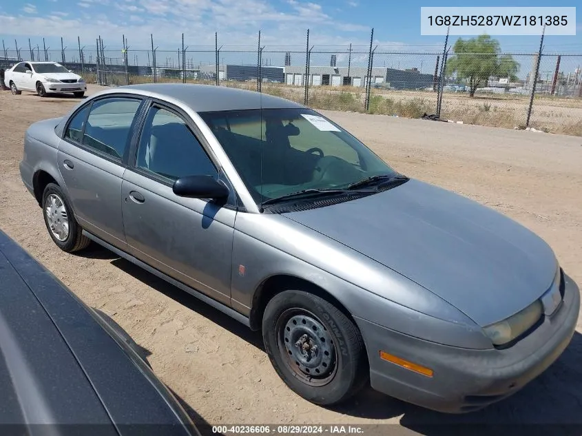 1998 Saturn Sl1 VIN: 1G8ZH5287WZ181385 Lot: 40236606