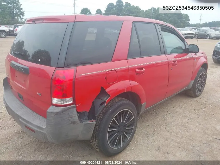 2004 Saturn Vue V6 VIN: 5GZCZ53454S850505 Lot: 40204621