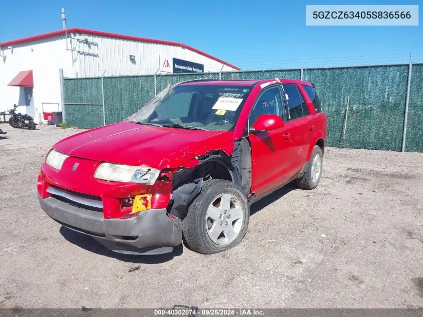 2005 Saturn Vue V6 VIN: 5GZCZ63405S836566 Lot: 40302074