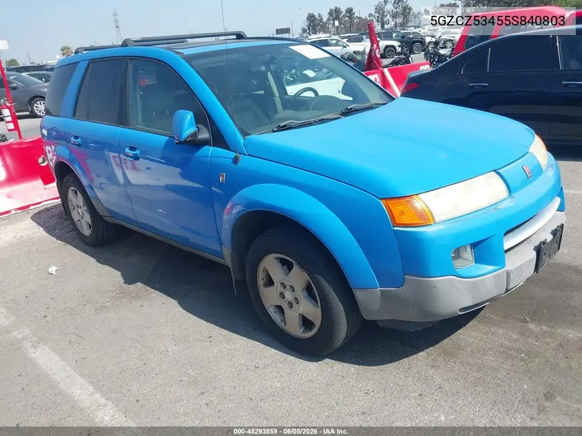 2005 Saturn Vue V6 VIN: 5GZCZ53455S840803 Lot: 45293859