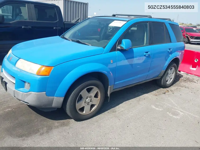 2005 Saturn Vue V6 VIN: 5GZCZ53455S840803 Lot: 45293859