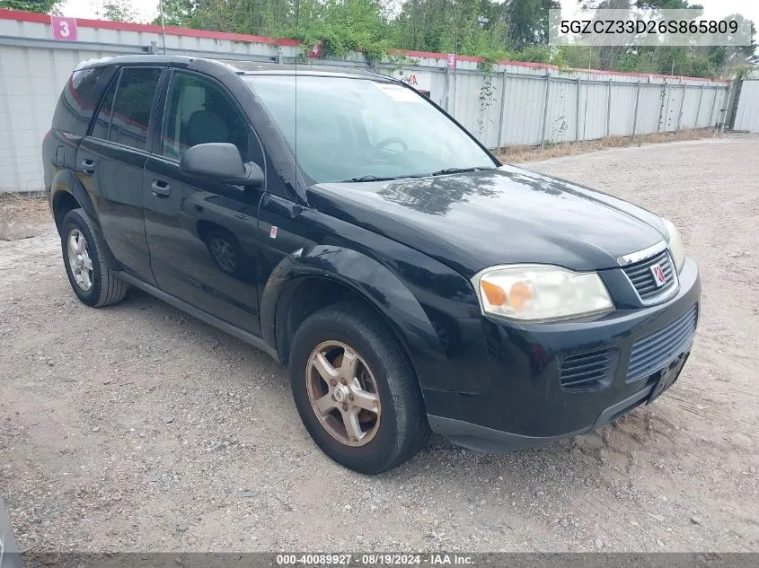 2006 Saturn Vue 4 Cyl VIN: 5GZCZ33D26S865809 Lot: 40089927