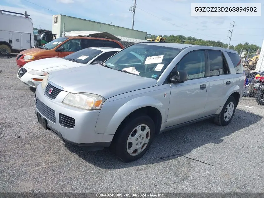 2006 Saturn Vue 4 Cyl VIN: 5GZCZ23D26S894902 Lot: 40249989