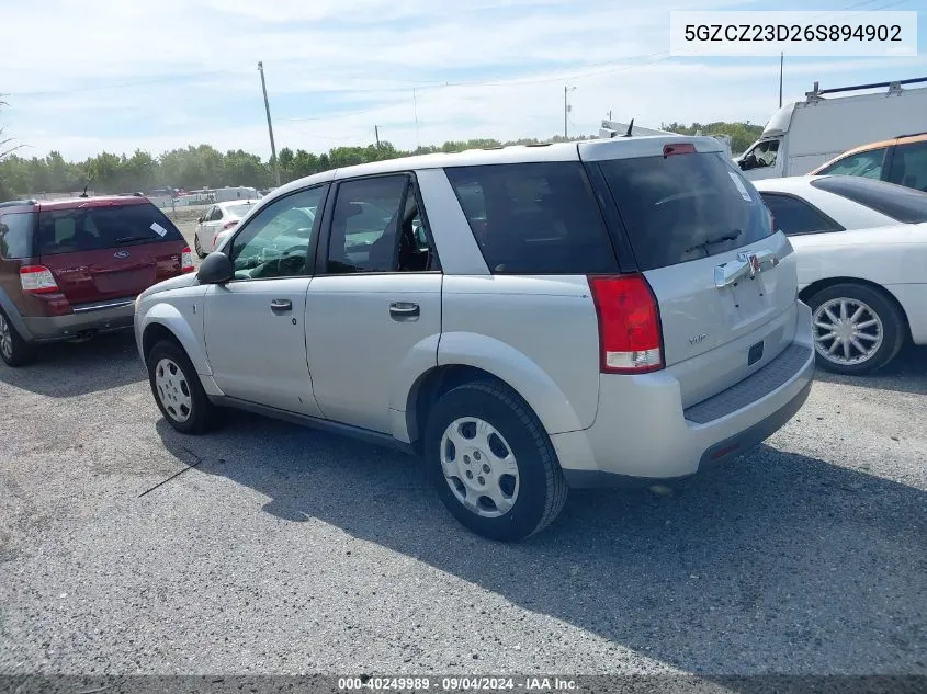 2006 Saturn Vue 4 Cyl VIN: 5GZCZ23D26S894902 Lot: 40249989