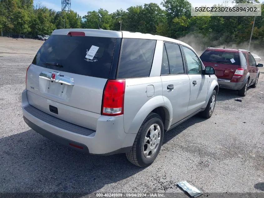 2006 Saturn Vue 4 Cyl VIN: 5GZCZ23D26S894902 Lot: 40249989