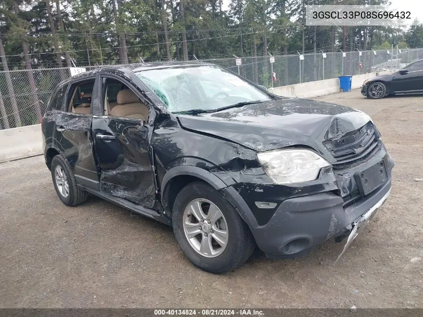 2008 Saturn Vue 4-Cyl Xe VIN: 3GSCL33P08S696432 Lot: 40134824