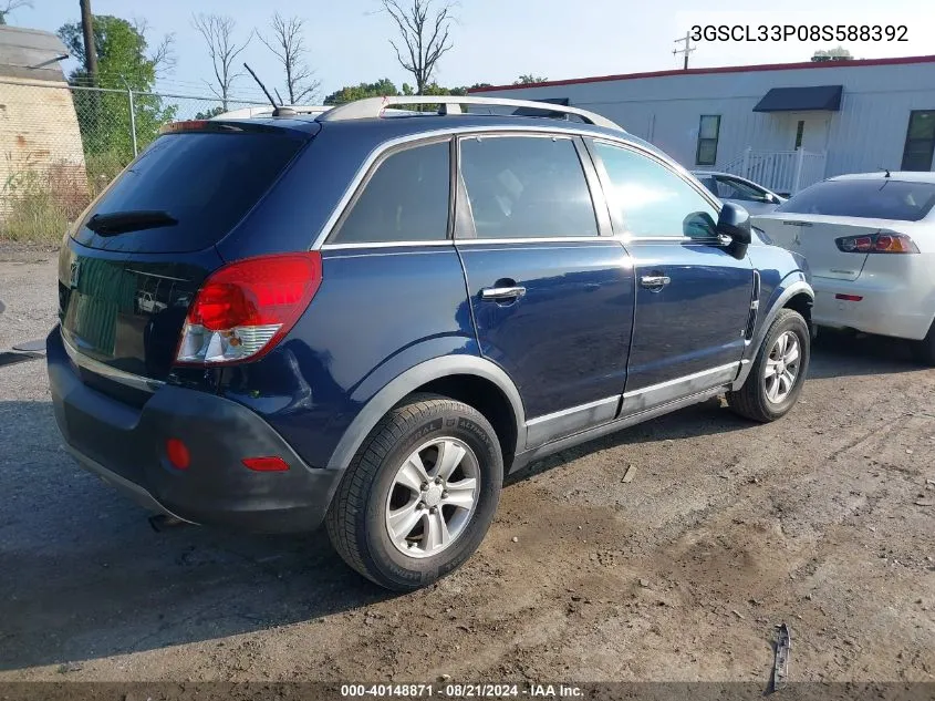 2008 Saturn Vue Xe VIN: 3GSCL33P08S588392 Lot: 40148871