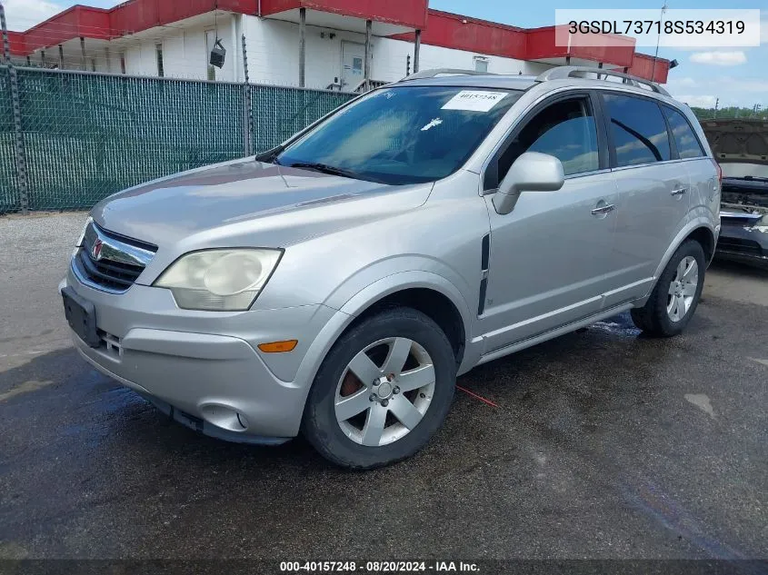 2008 Saturn Vue V6 Xr VIN: 3GSDL73718S534319 Lot: 40157248