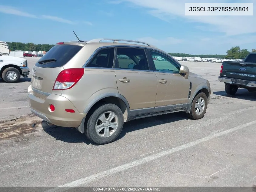 2008 Saturn Vue 4-Cyl Xe VIN: 3GSCL33P78S546804 Lot: 40187766