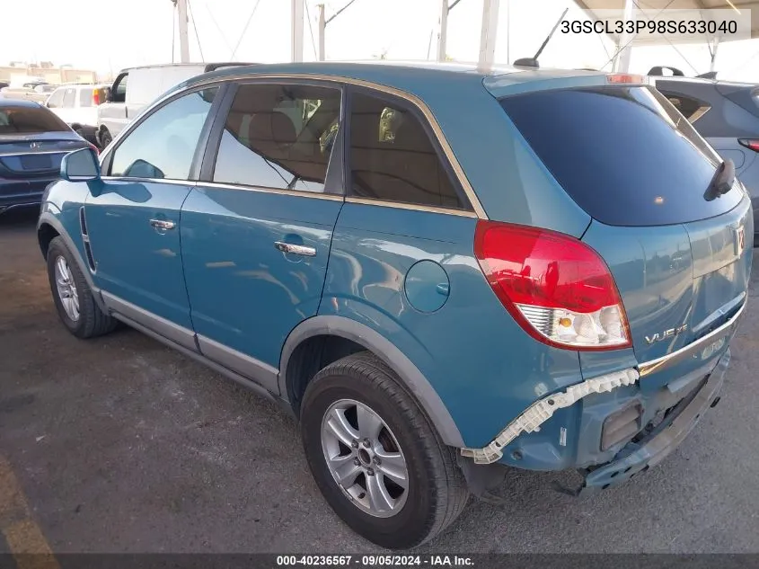 2008 Saturn Vue Xe VIN: 3GSCL33P98S633040 Lot: 40236567