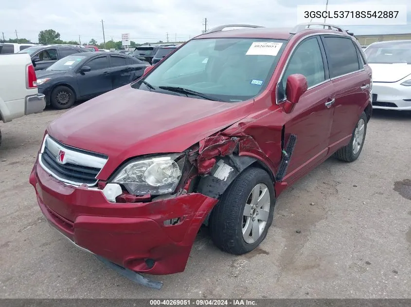 2008 Saturn Vue V6 Xr VIN: 3GSCL53718S542887 Lot: 40269051