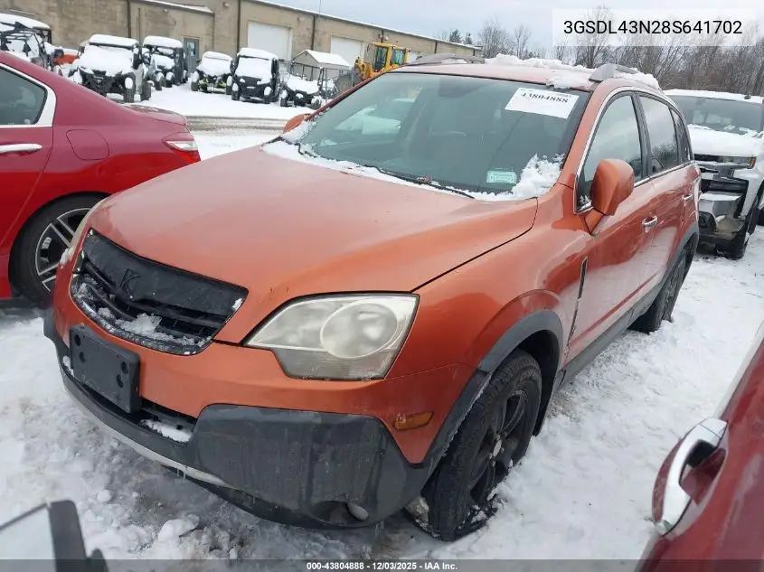 3GSDL43N28S641702 2008 Saturn Vue V6 Xe