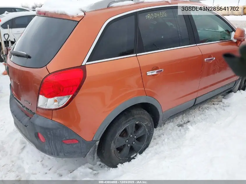 3GSDL43N28S641702 2008 Saturn Vue V6 Xe