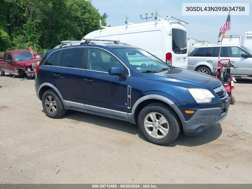 2009 Saturn Vue V6 Xe VIN: 3GSDL43N39S634758 Lot: 39712485