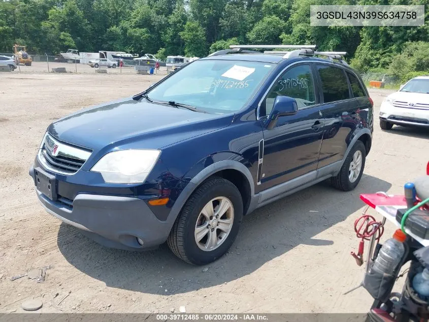 2009 Saturn Vue V6 Xe VIN: 3GSDL43N39S634758 Lot: 39712485