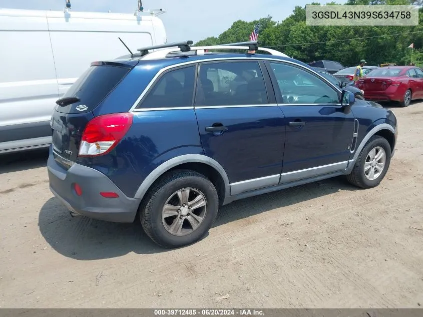 2009 Saturn Vue V6 Xe VIN: 3GSDL43N39S634758 Lot: 39712485