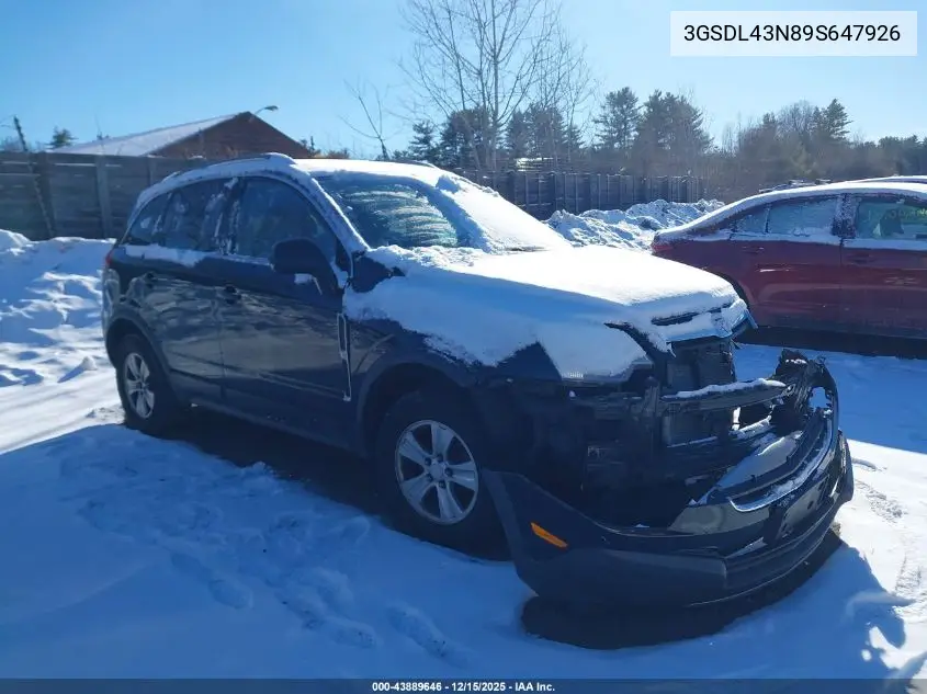 3GSDL43N89S647926 2009 Saturn Vue V6 Xe