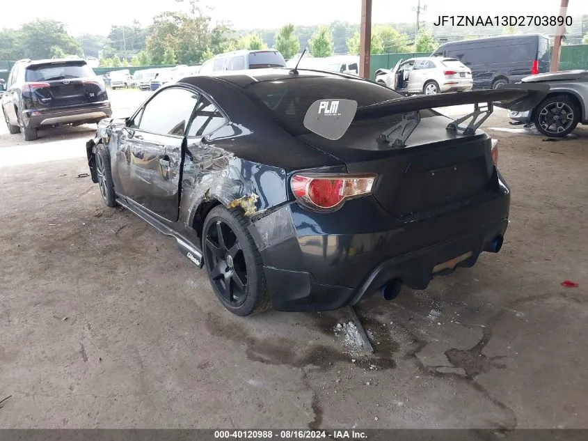 2013 Scion Fr-S VIN: JF1ZNAA13D2703890 Lot: 40120988