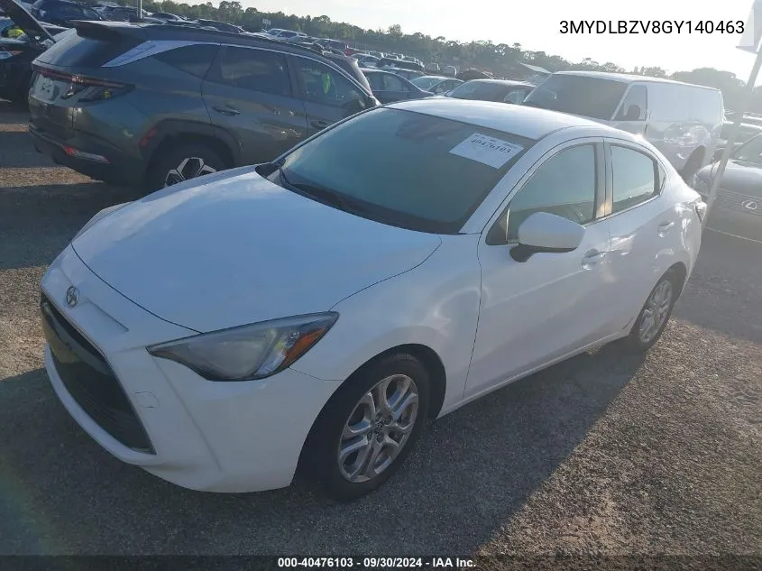 2016 Scion Ia VIN: 3MYDLBZV8GY140463 Lot: 40476103