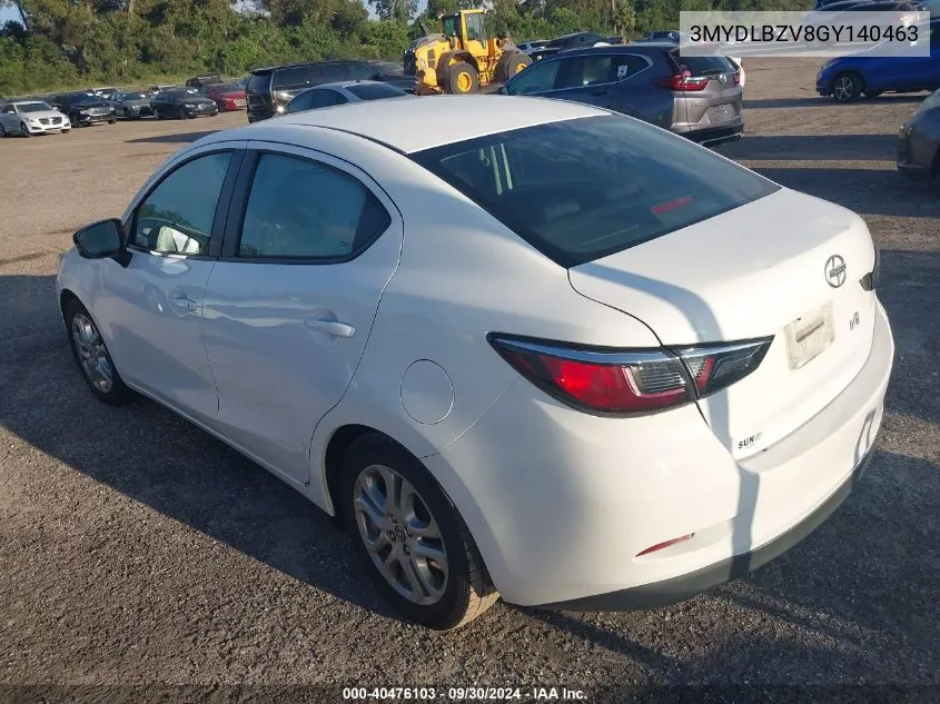 2016 Scion Ia VIN: 3MYDLBZV8GY140463 Lot: 40476103