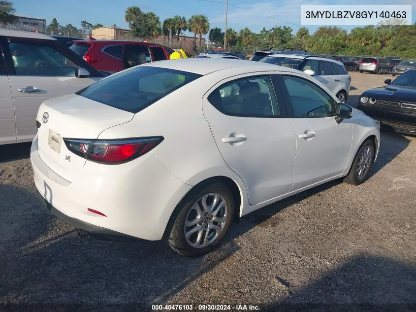 2016 Scion Ia VIN: 3MYDLBZV8GY140463 Lot: 40476103