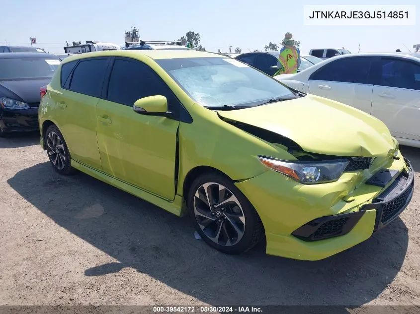 JTNKARJE3GJ514851 2016 Scion Im