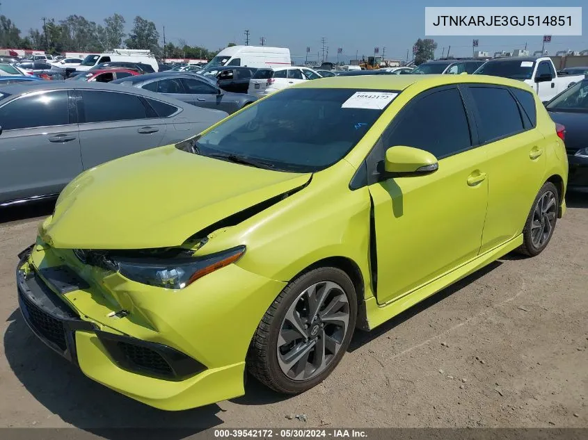 JTNKARJE3GJ514851 2016 Scion Im