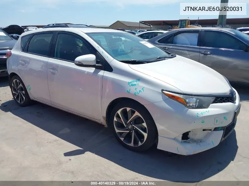 JTNKARJE6GJ520031 2016 Scion Im