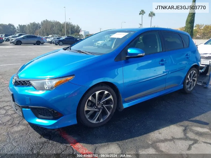 2016 Scion Im VIN: JTNKARJE3GJ503770 Lot: 40460702