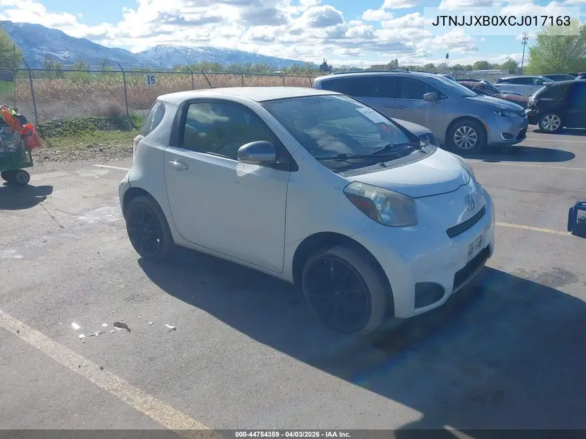 2012 Scion Iq VIN: JTNJJXB0XCJ017163 Lot: 44754359
