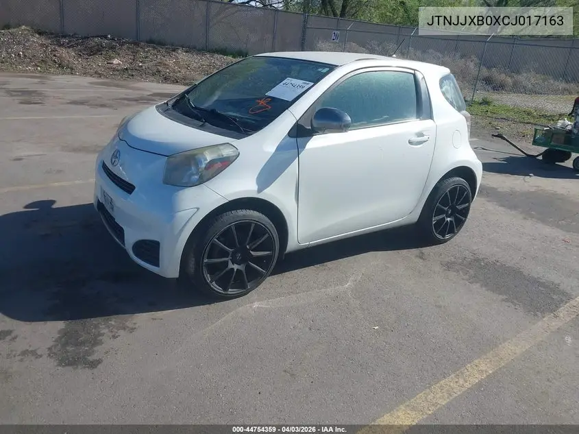 2012 Scion Iq VIN: JTNJJXB0XCJ017163 Lot: 44754359