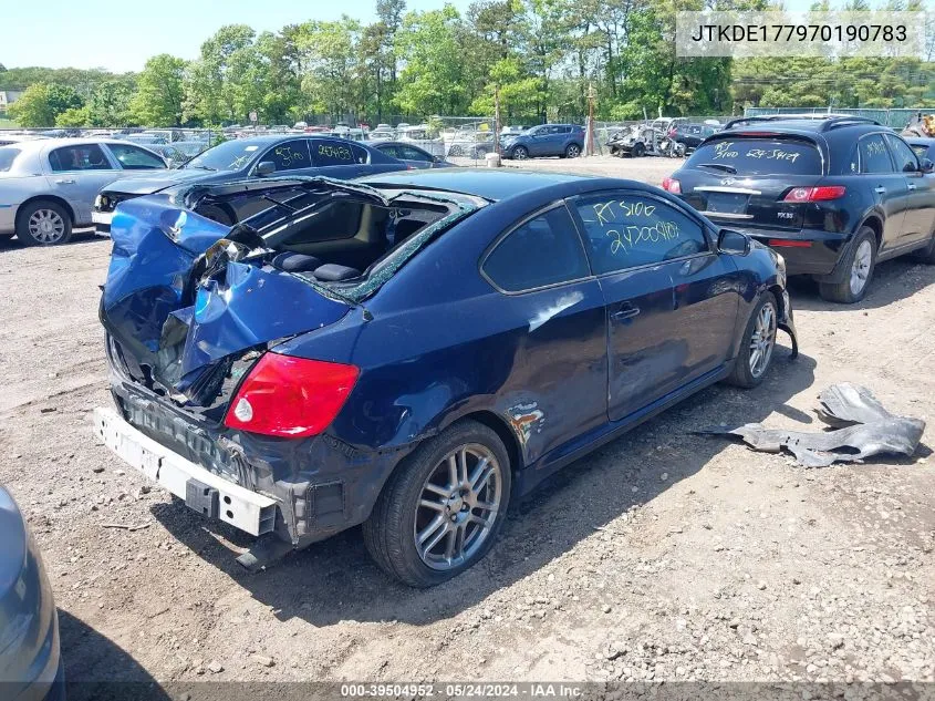 2007 Scion Tc VIN: JTKDE177970190783 Lot: 39504952