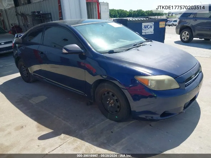 JTKDE177570203514 2007 Scion Tc