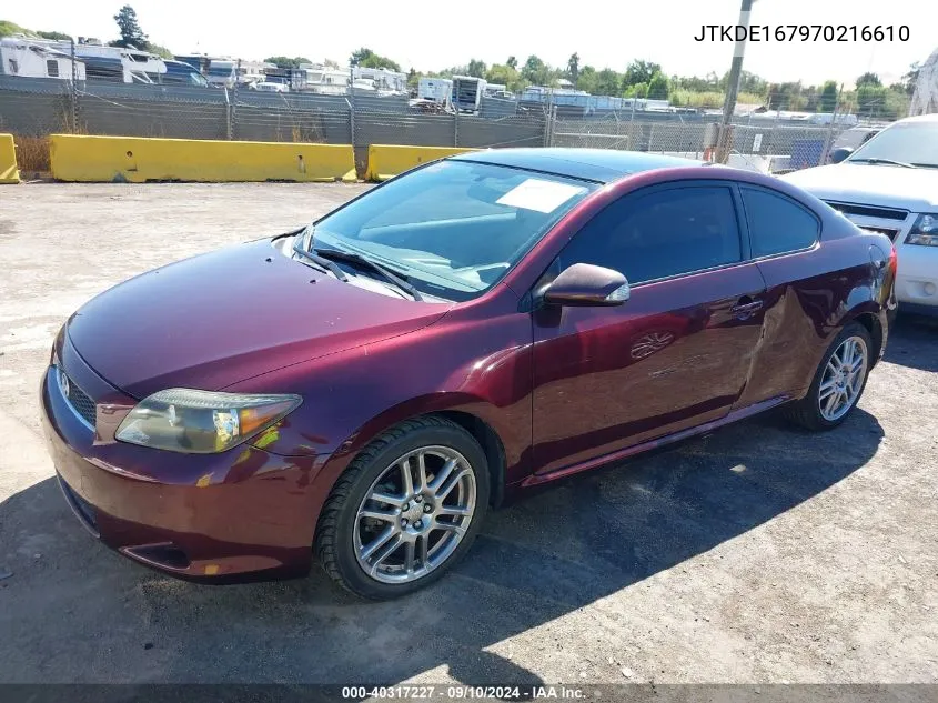 JTKDE167970216610 2007 Scion Tc