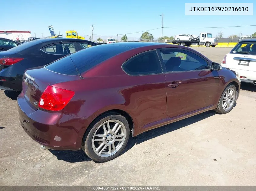 JTKDE167970216610 2007 Scion Tc