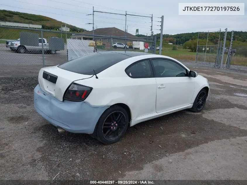 2007 Scion Tc VIN: JTKDE177270197526 Lot: 40440297