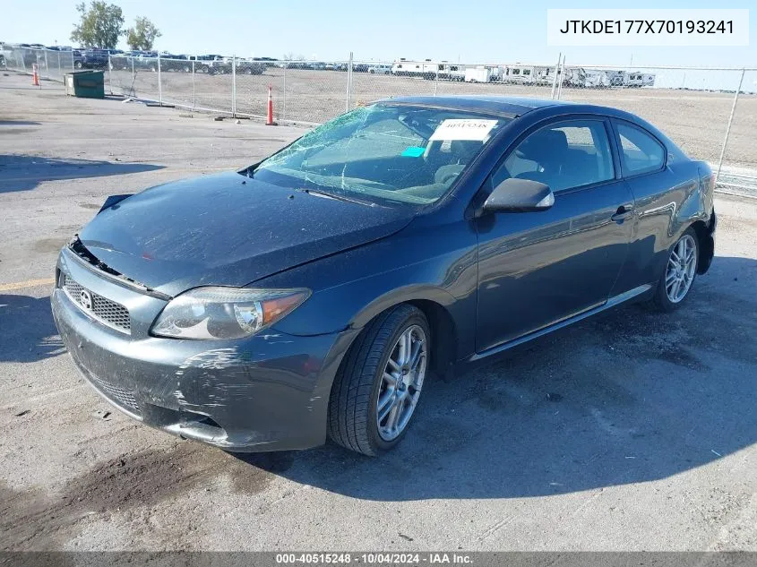 2007 Scion Tc VIN: JTKDE177X70193241 Lot: 40515248