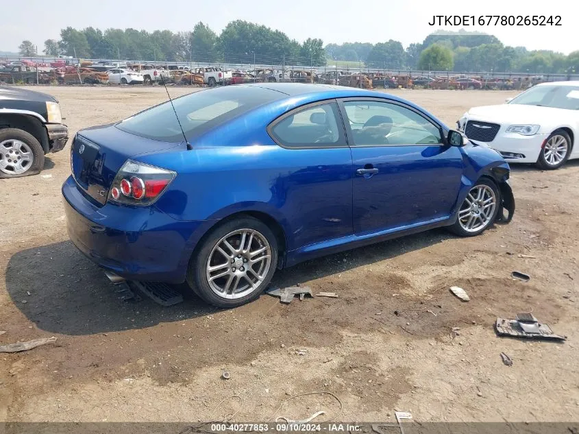 JTKDE167780265242 2008 Scion Tc