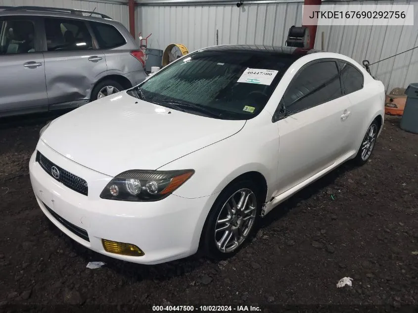 2009 Scion Tc VIN: JTKDE167690292756 Lot: 40447500